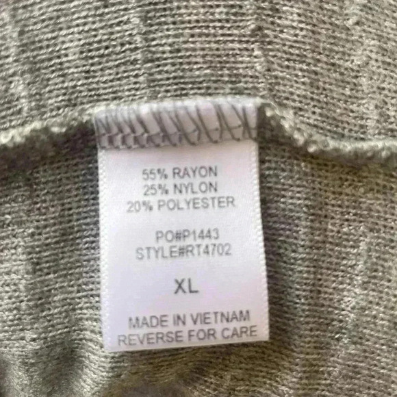 Misia women’s Gray Pearl Collar Elastic Waist Crop Top size XL used like New - Picture 7 of 8